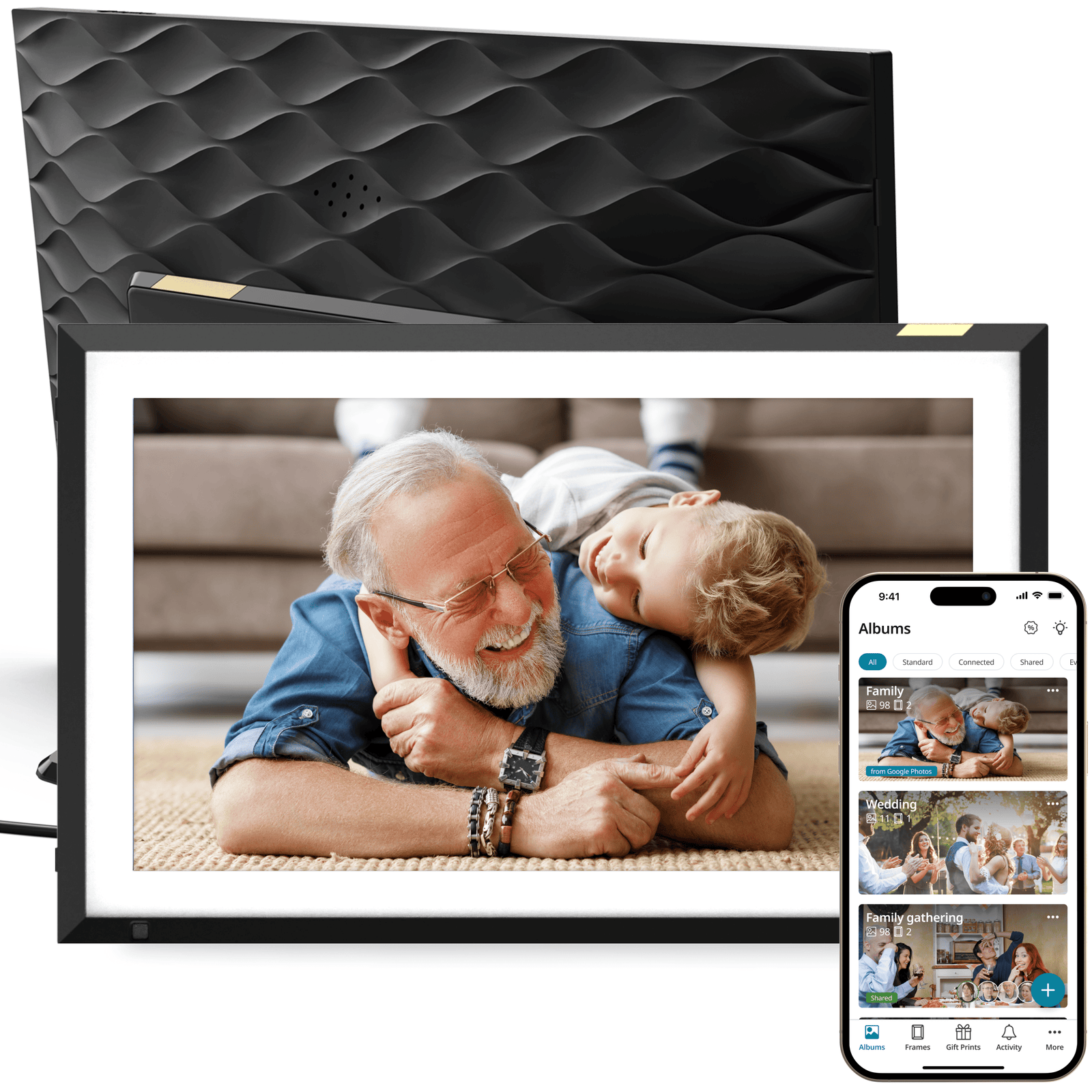 15,6 Zoll HD Touchscreen WLAN mattierten Digitaler Bilderrahmen