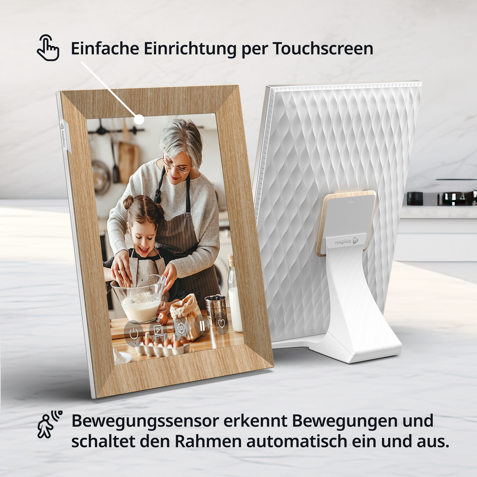 10,1 Zoll HD Touchscreen WLAN Digitaler Bilderrahmen