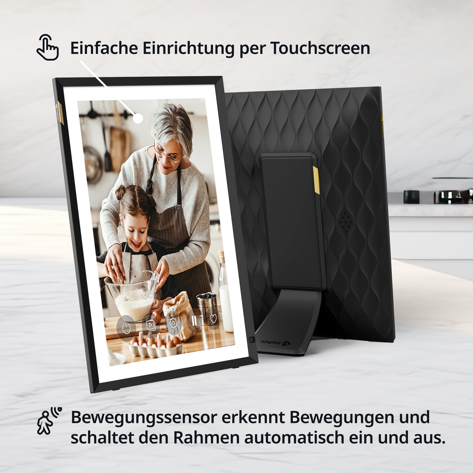 15,6 Zoll HD Touchscreen WLAN mattierten Digitaler Bilderrahmen