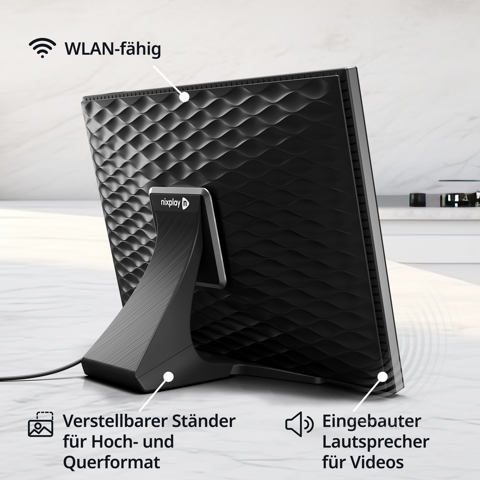 10,1 Zoll HD Touchscreen WLAN Digitaler Bilderrahmen