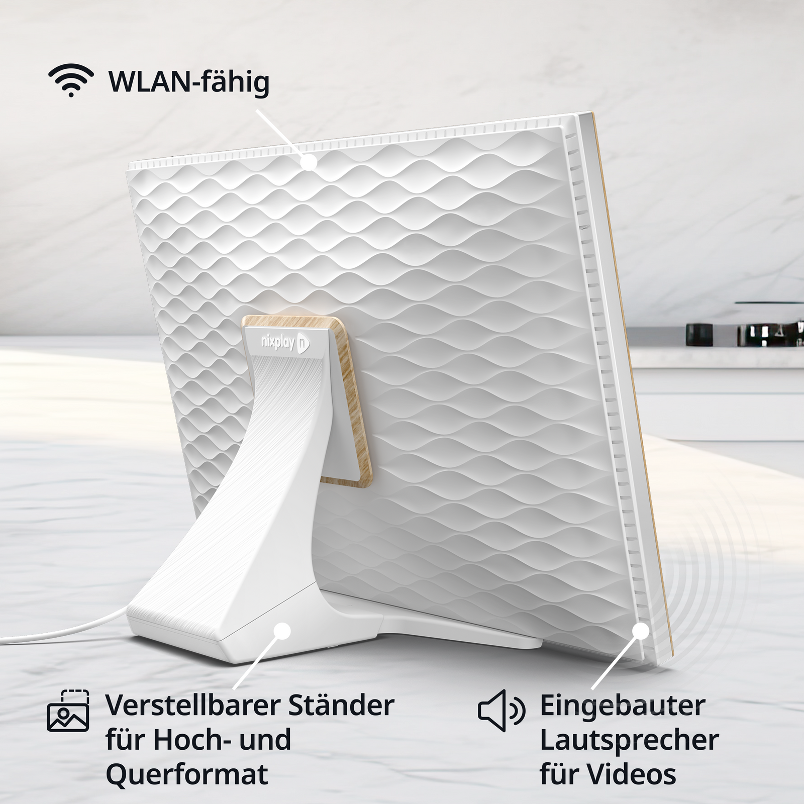 10,1 Zoll HD Touchscreen WLAN Digitaler Bilderrahmen