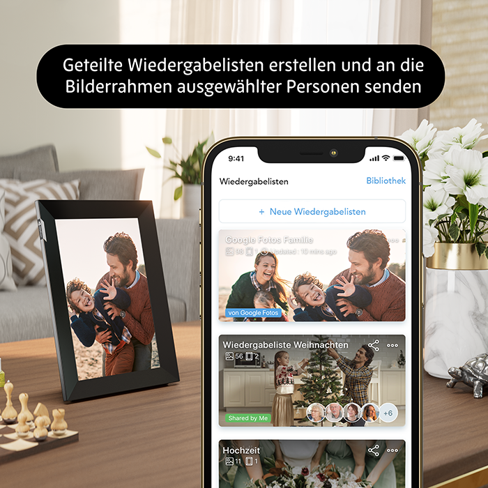 10 Zoll HD Touchscreen WLAN Digitaler Bilderrahmen