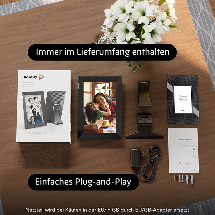 10 Zoll HD Touchscreen WLAN Digitaler Bilderrahmen