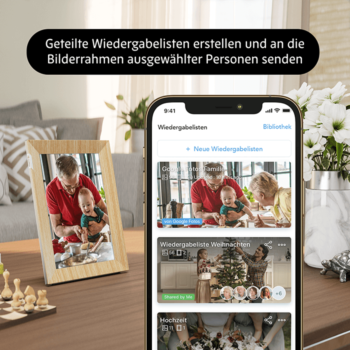 10 Zoll HD Touchscreen WLAN Digitaler Bilderrahmen