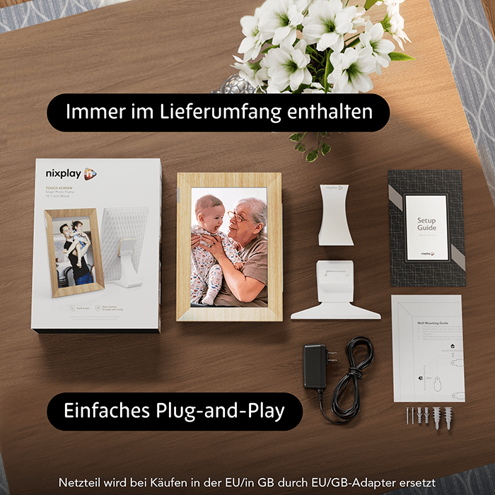 10 Zoll HD Touchscreen WLAN Digitaler Bilderrahmen