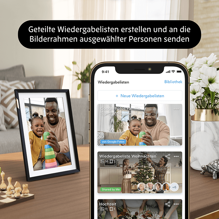 10 Zoll HD Touchscreen WLAN mattierten Digitaler Bilderrahmen