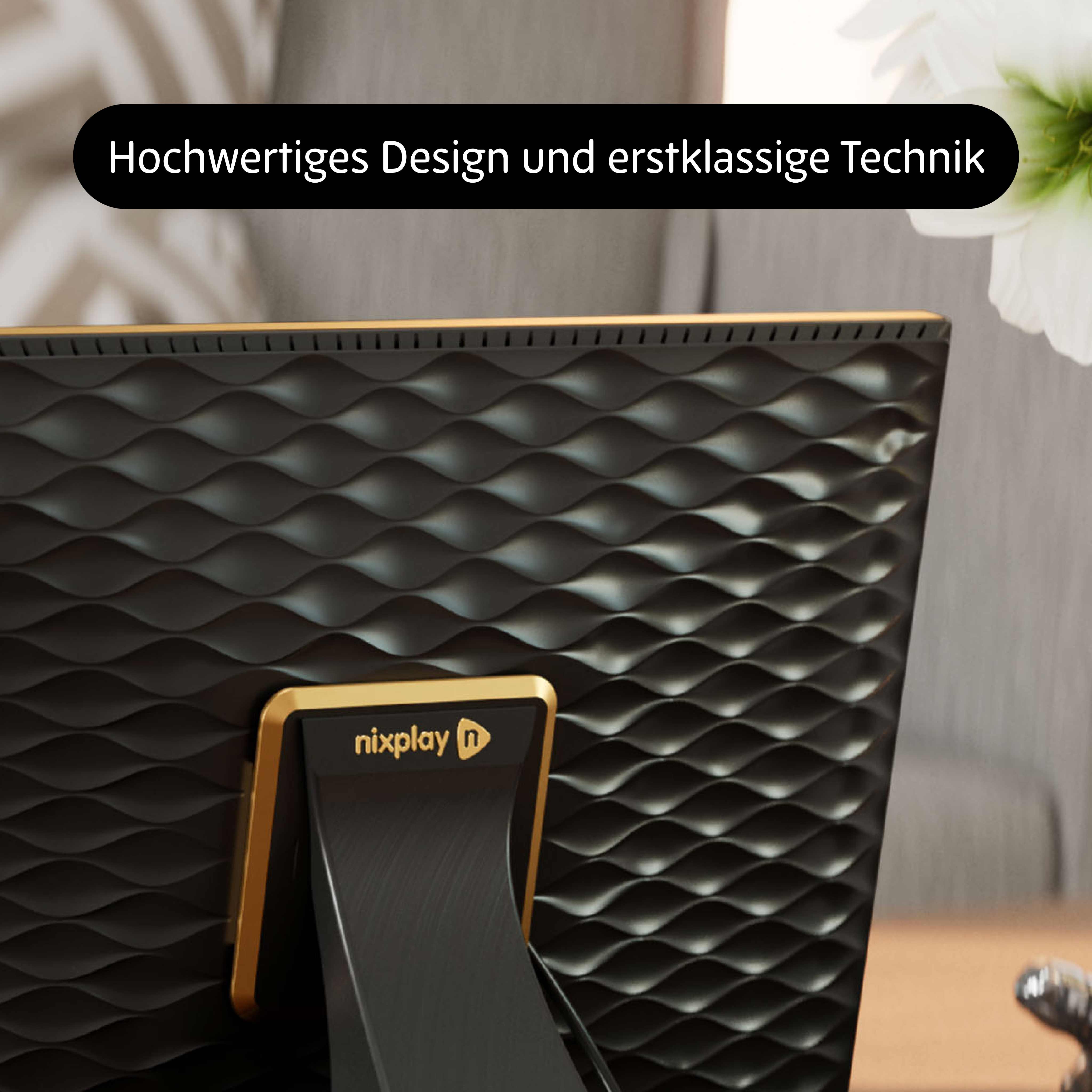 10 Zoll HD Touchscreen WLAN Digitaler Bilderrahmen - Schwarz/Gold